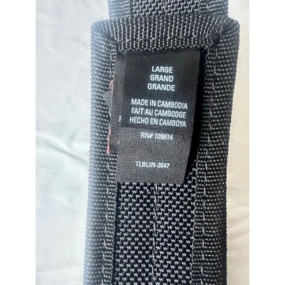 5.11 Tactical Sierra Bravo Inner Belt Black Nylon Hook Loop Large TLBLIN-3847